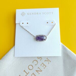 Kendra Scott Elisa Silver Amethyst Necklace